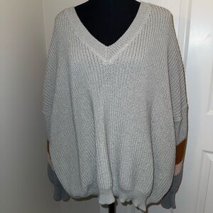 Chic Soul Gray V-Neck Sweater